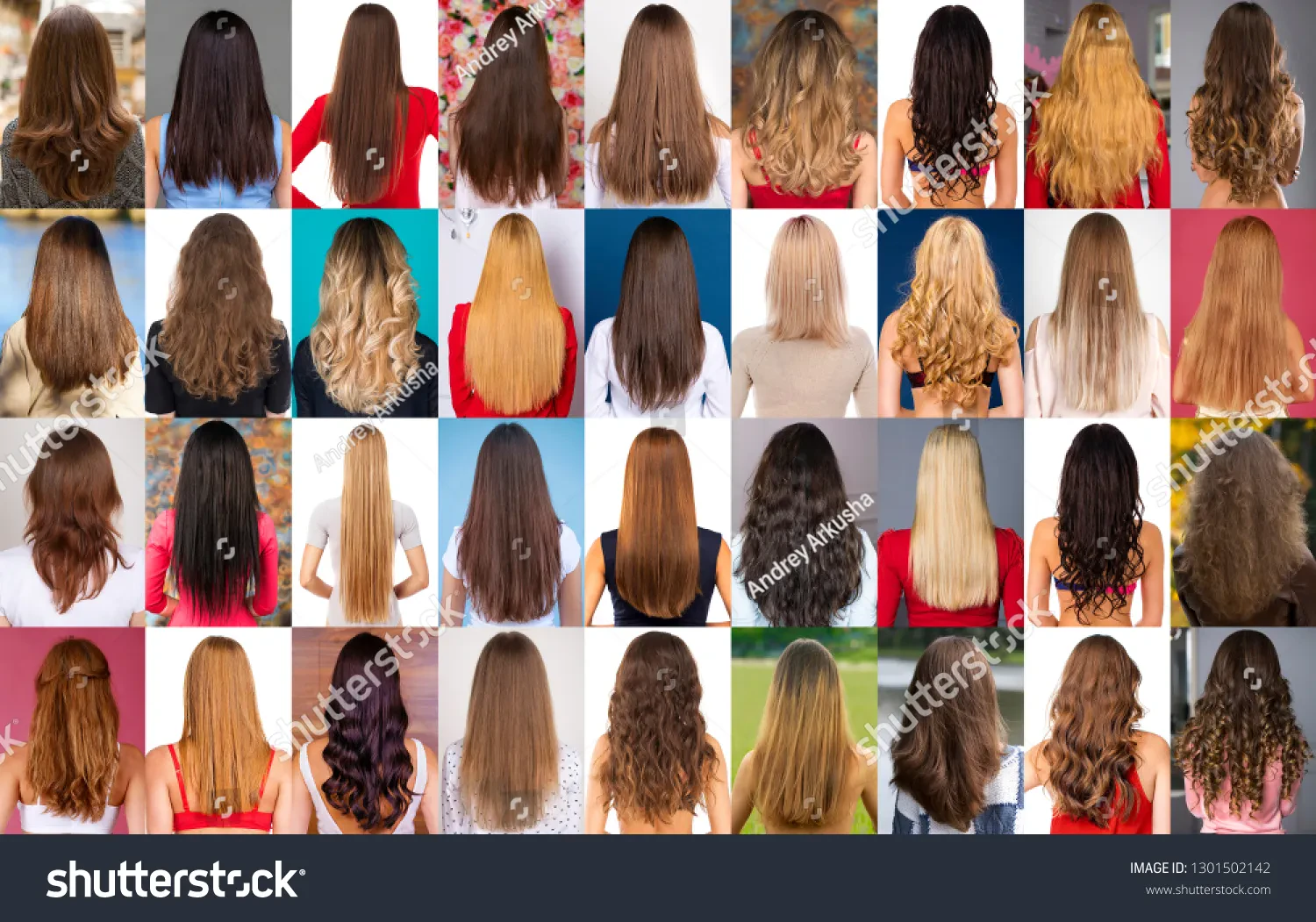 Variety of hairstyles