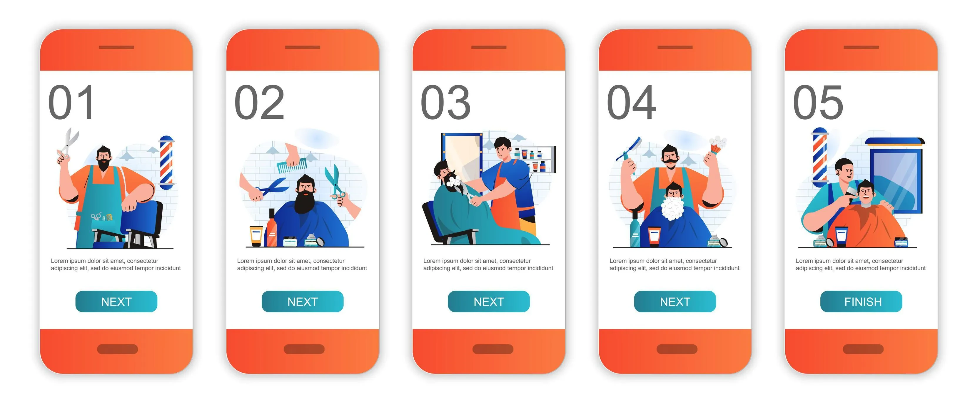 Beard style app interface