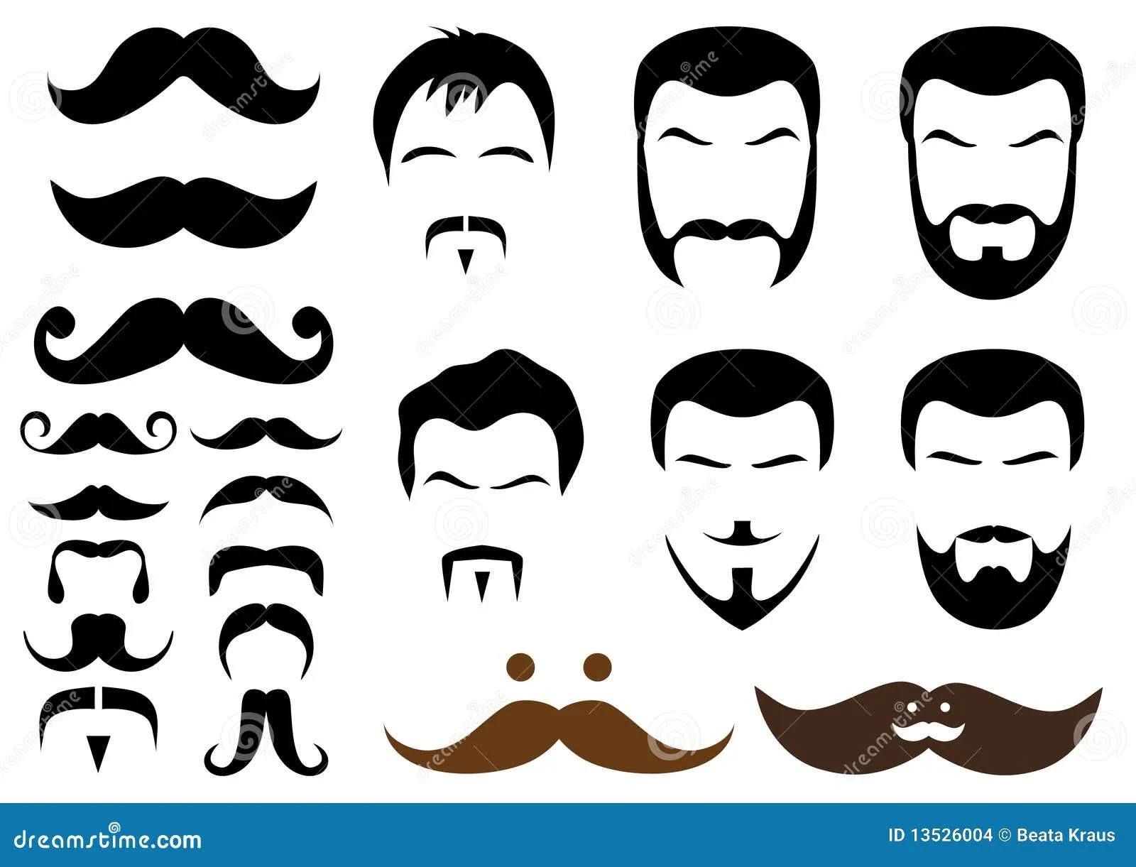 various mustache styles