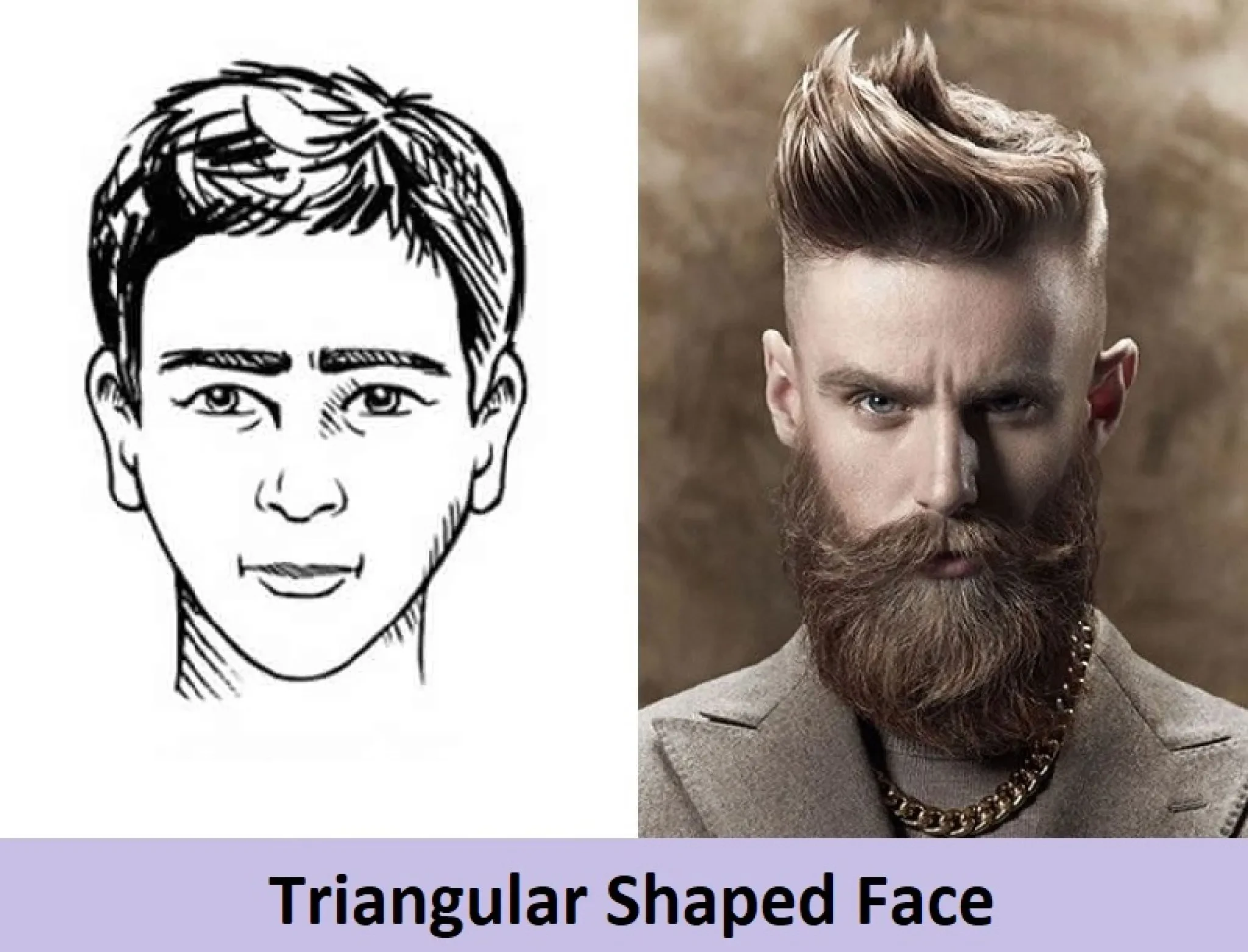 triangular and diamond face beard styles 2024