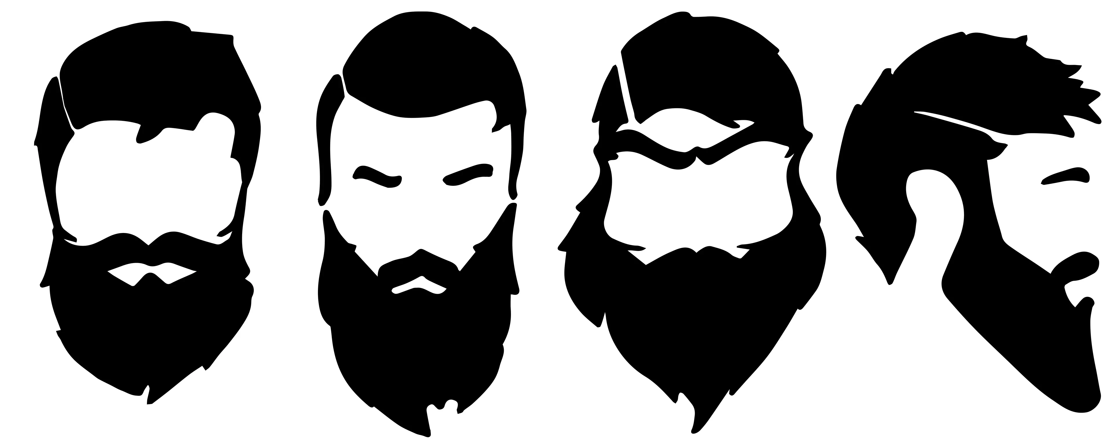 Full bushy beard logo example