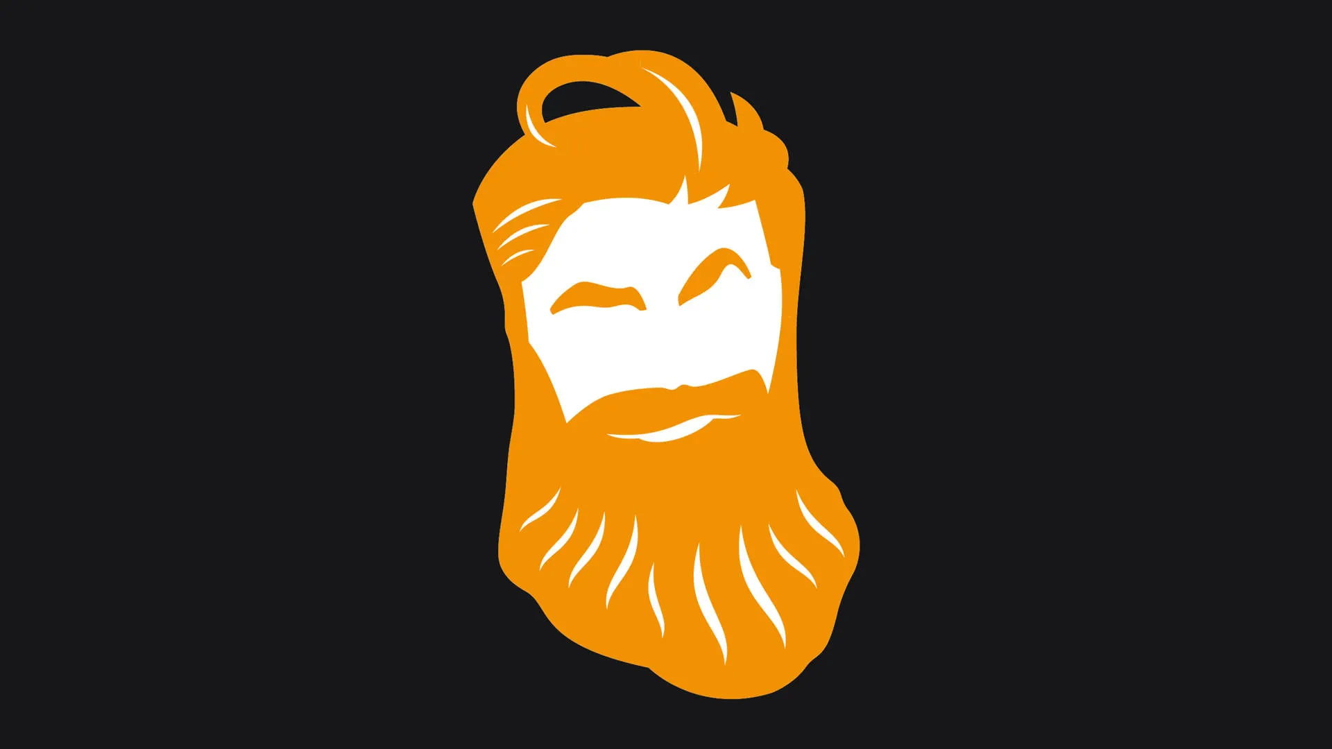 Minimalist beard logo example