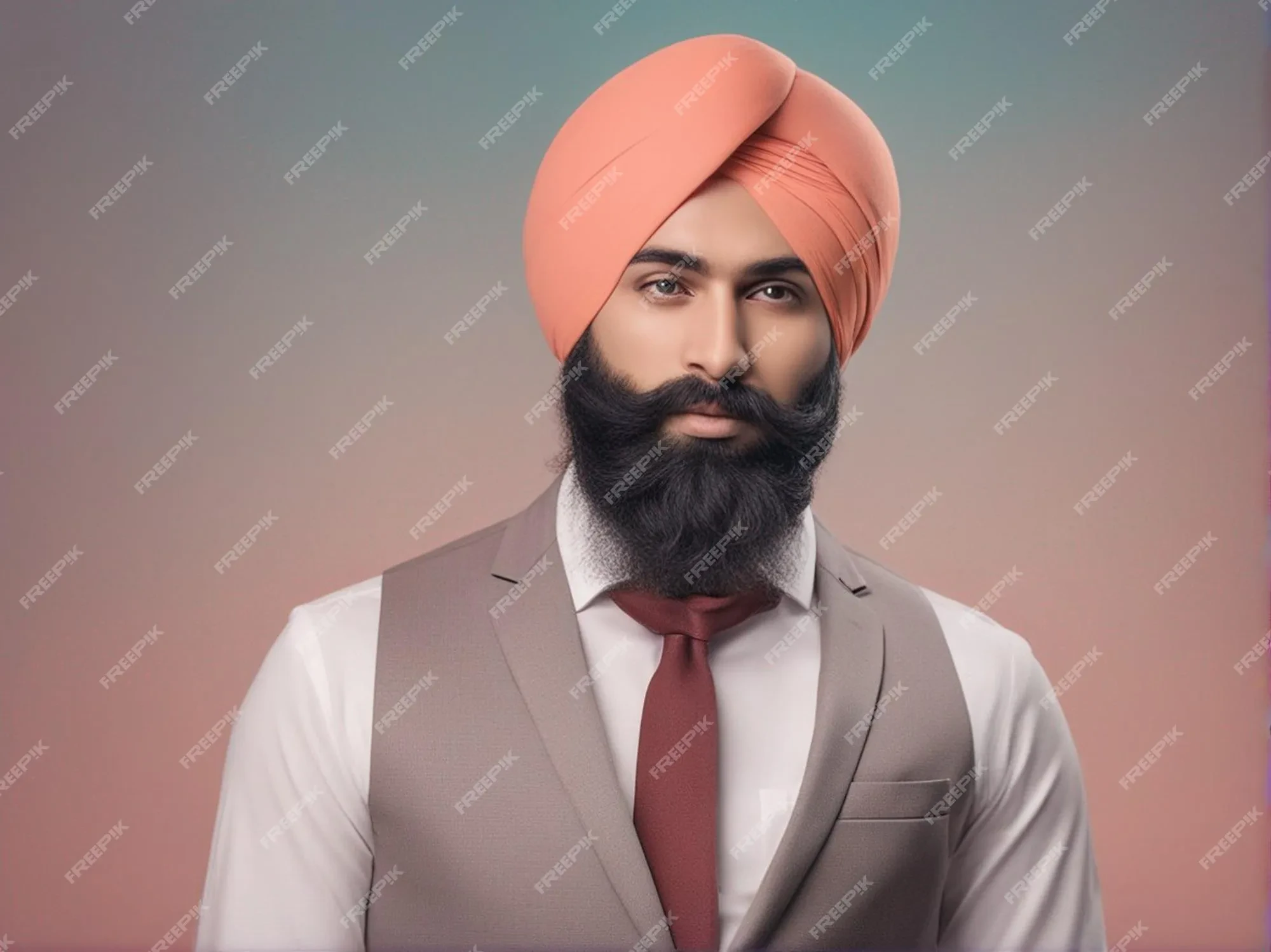 Long Punjabi beard style