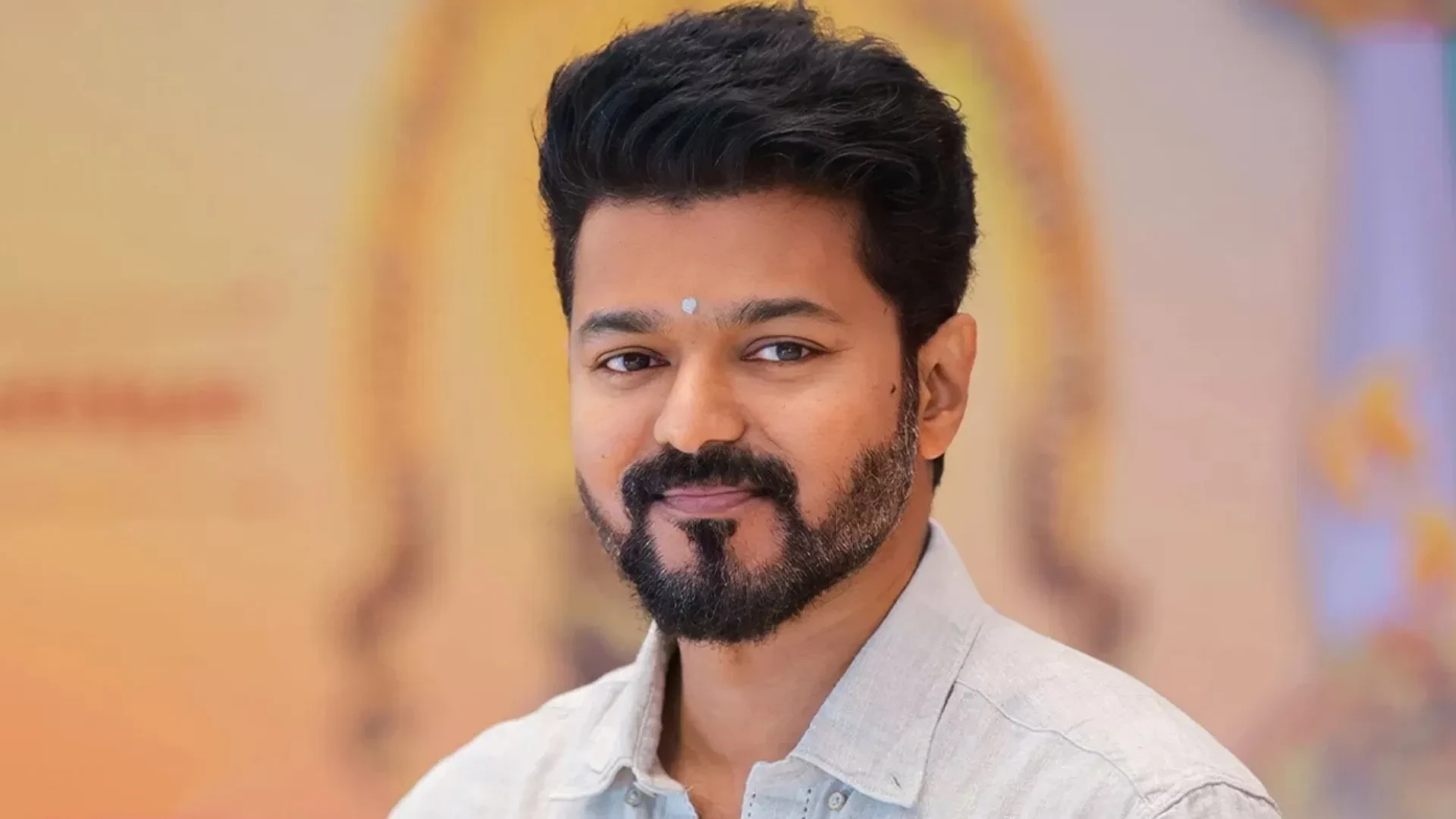 Vijay longer textured beard 2024