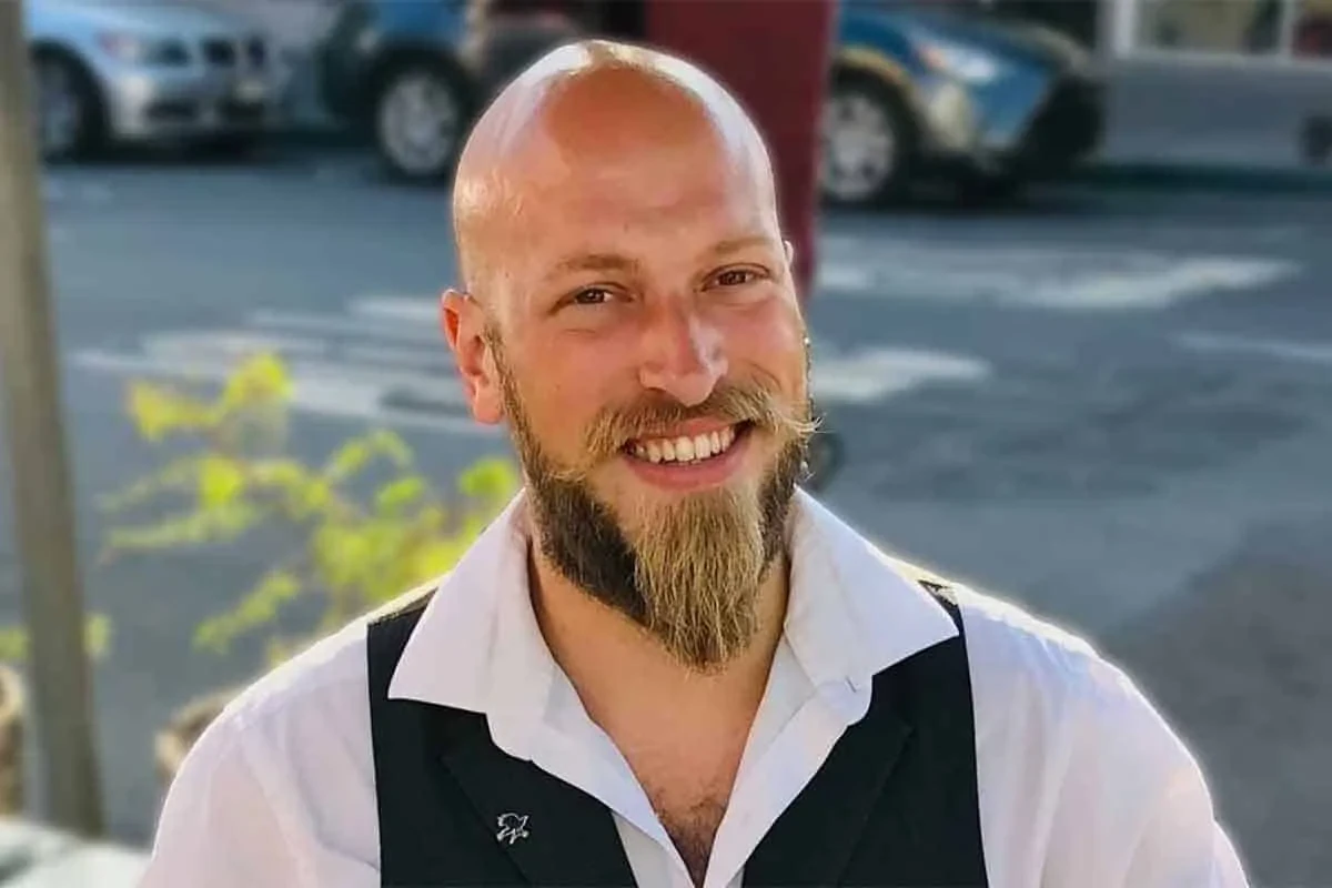 full beard bald man 2024