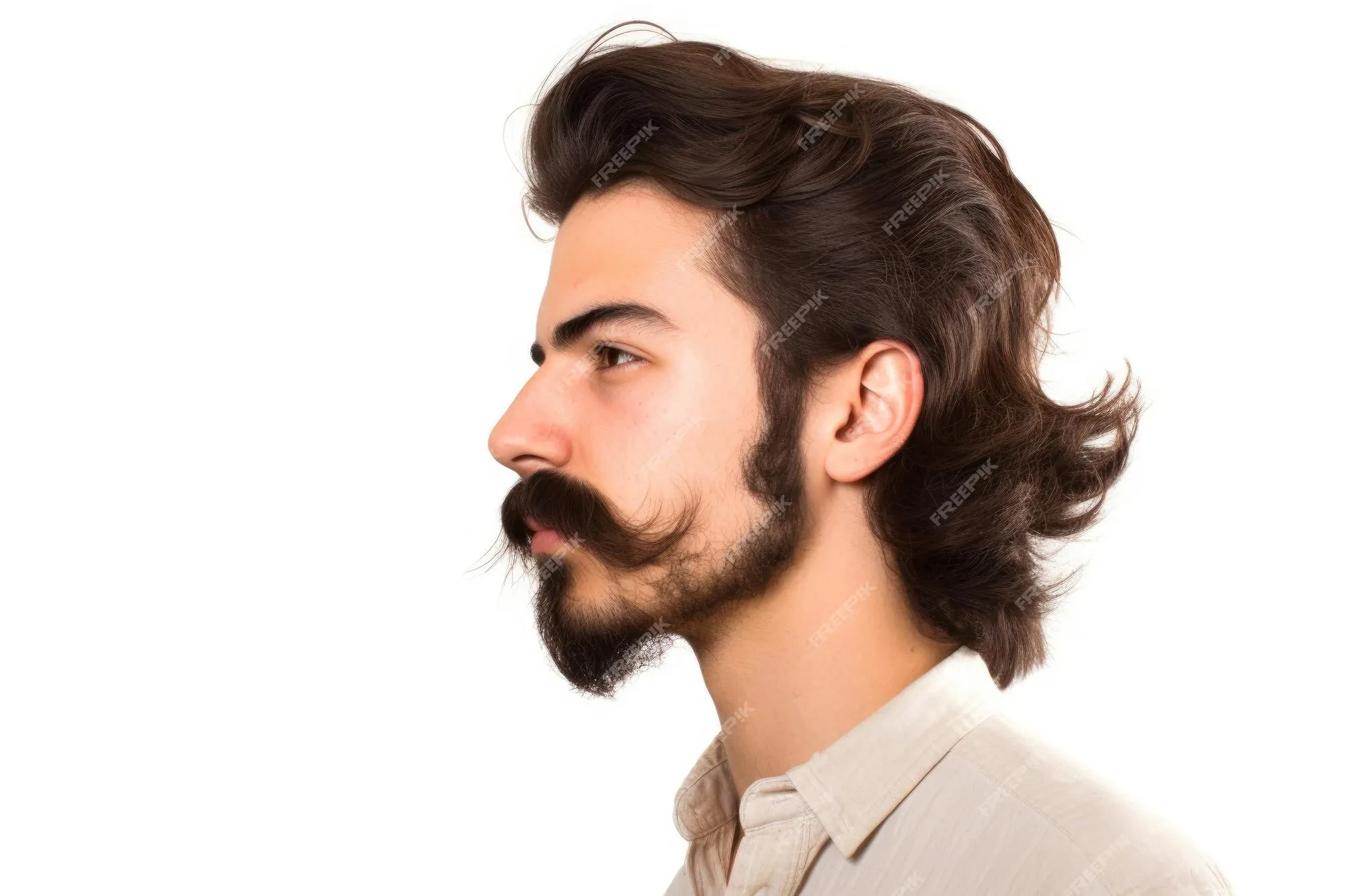 mustache and sideburns