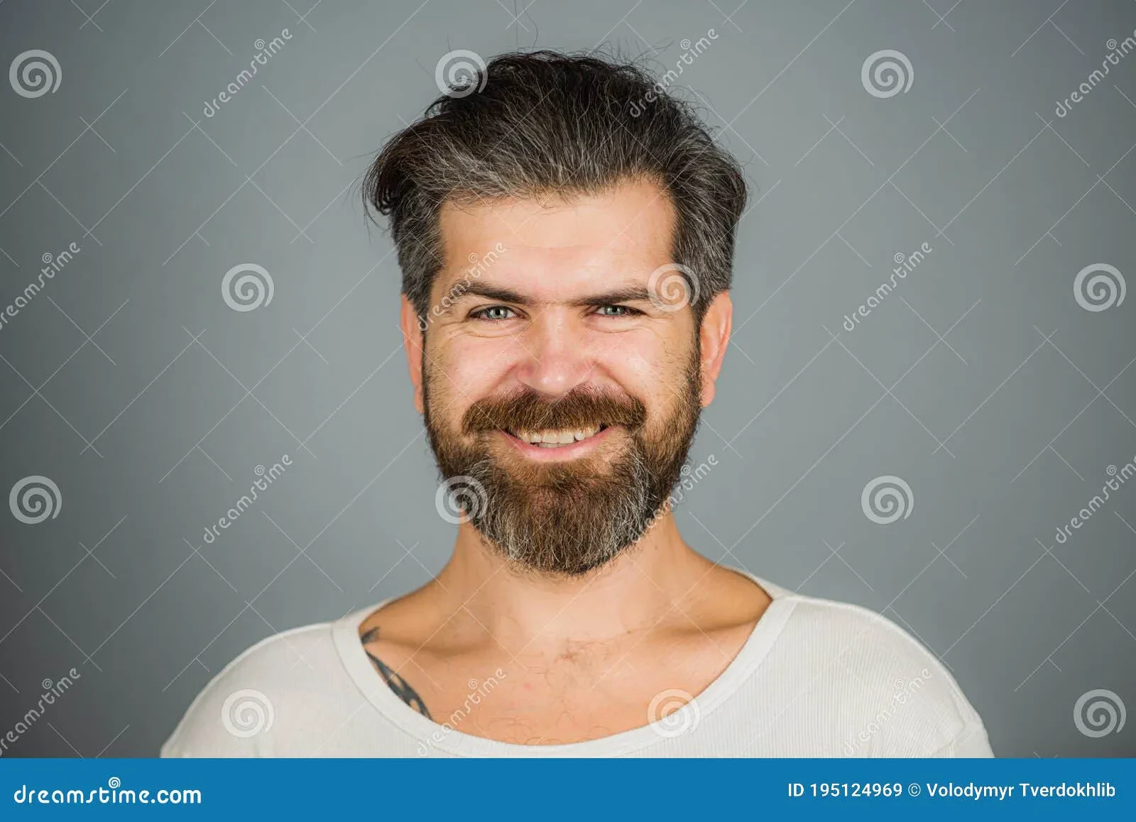 Man with Bulgan beard smiling