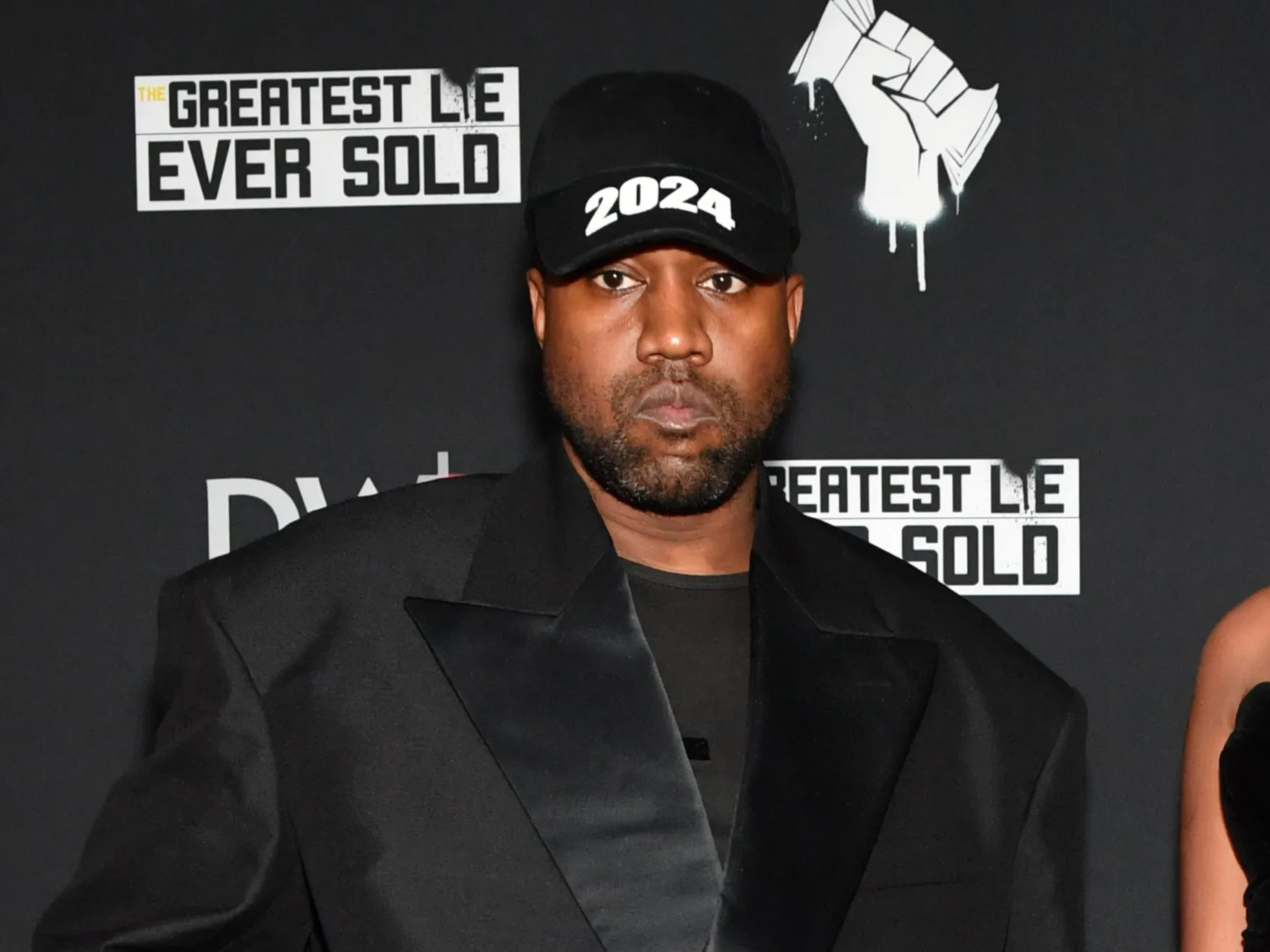 Kanye West stubble 2024