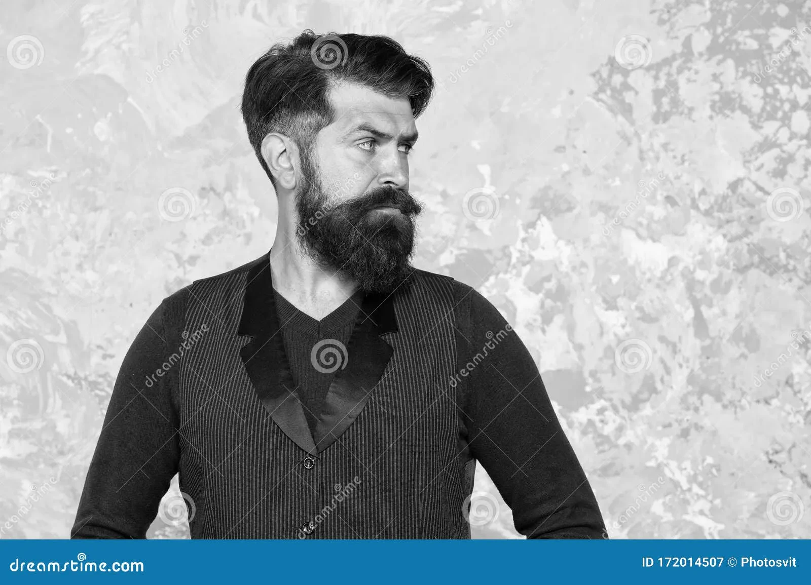well-groomed mustache