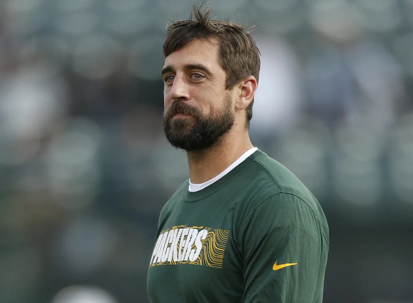 Aaron Rodgers medium length beard